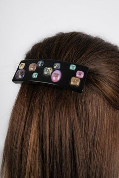 Chanel Black Bakelite Hair Clip Spring, 2006