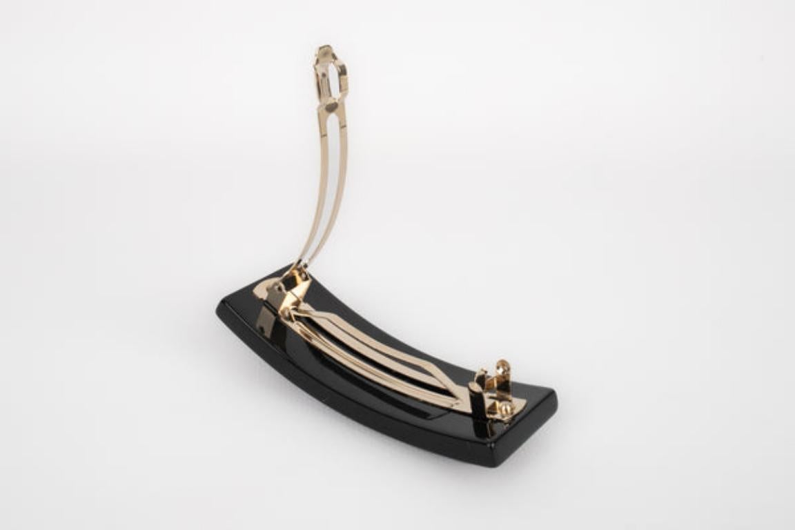 Chanel Black Bakelite Hair Clip Spring, 2006 1