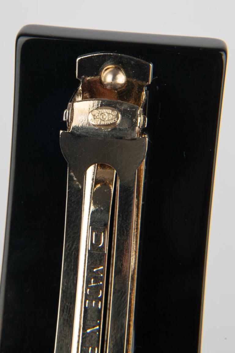 Chanel Black Bakelite Hair Clip Spring, 2006 4