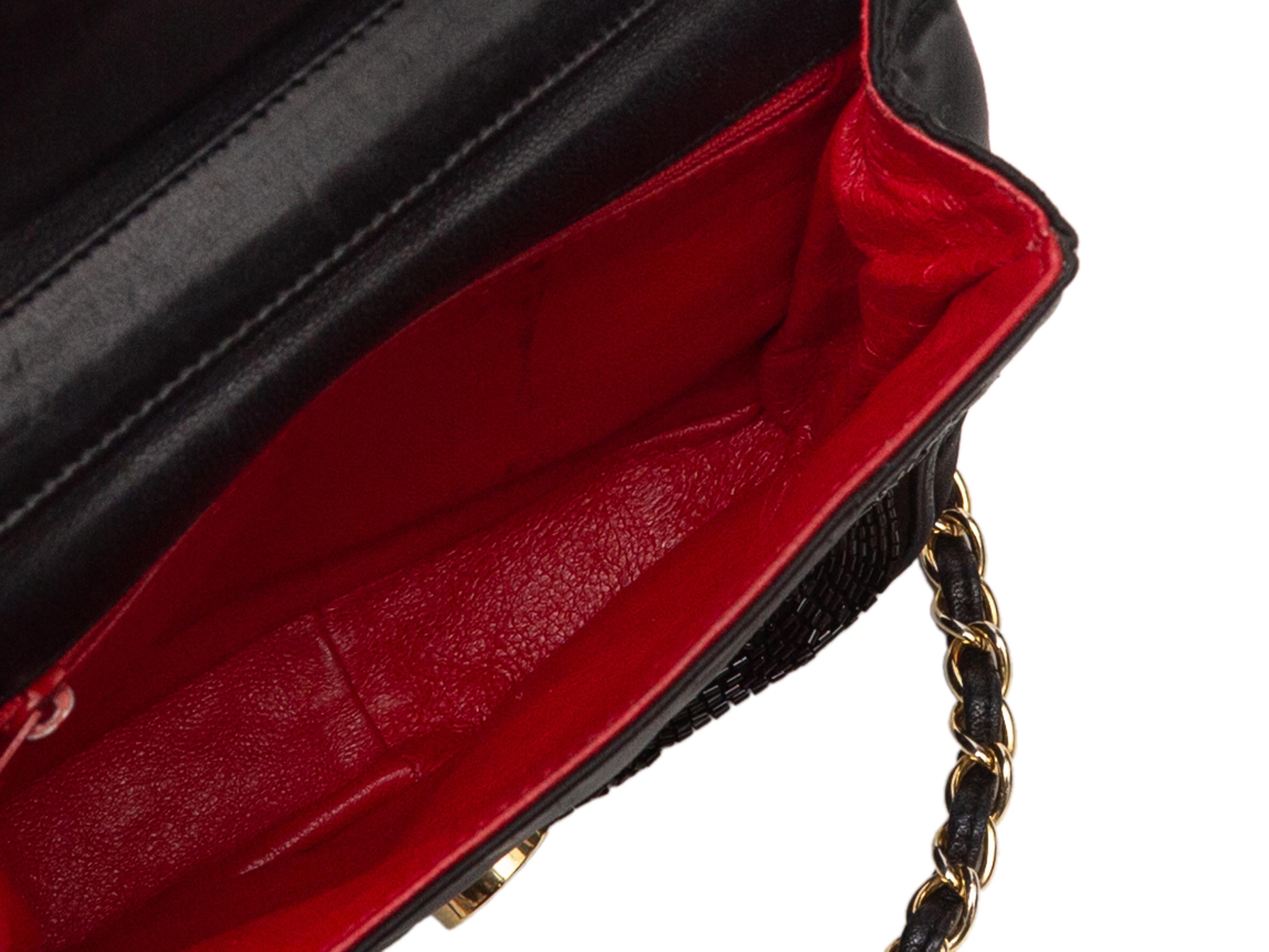 chanel black satin evening bag
