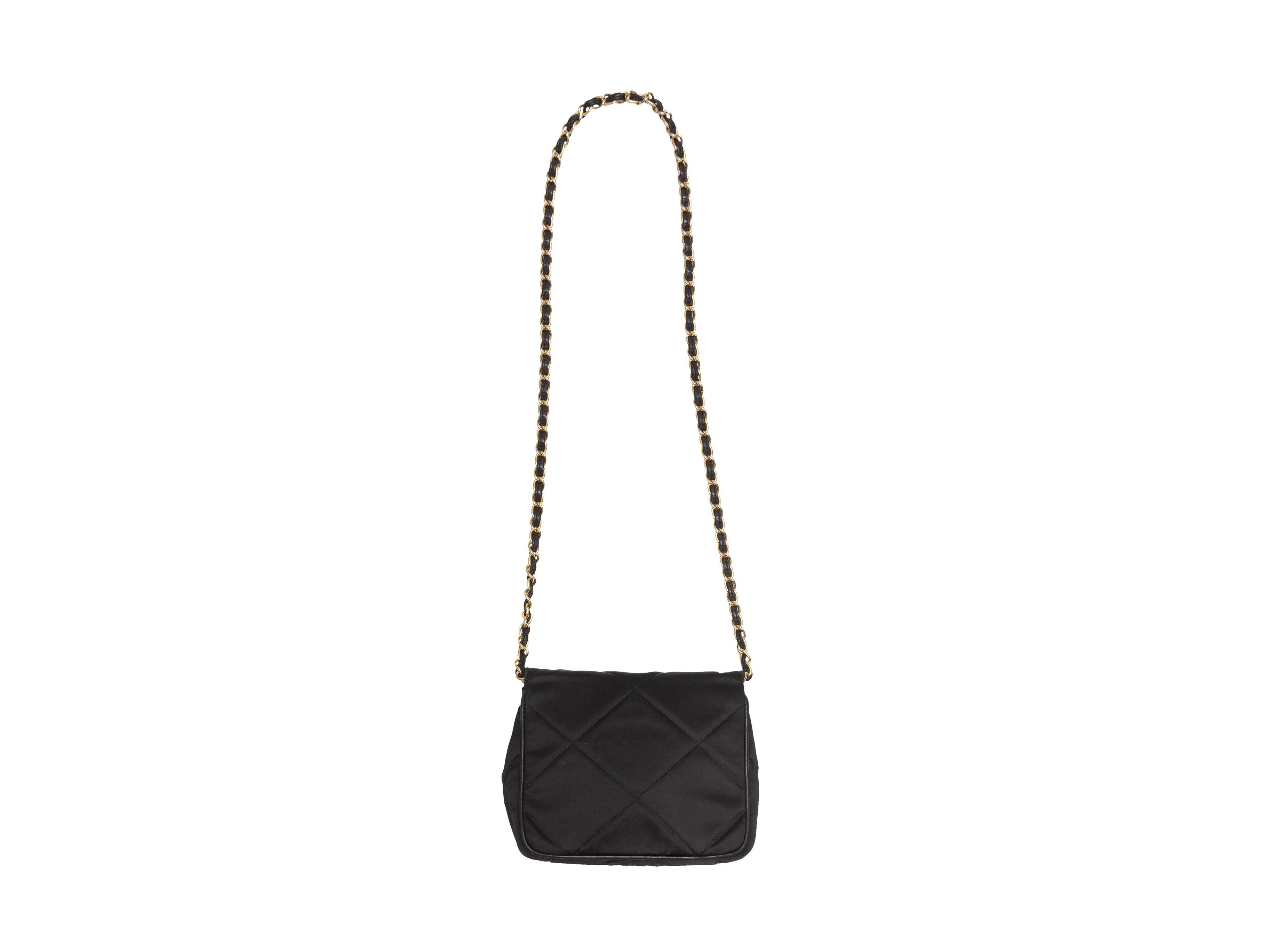 Women's Chanel Black Beaded Satin Evening Bag