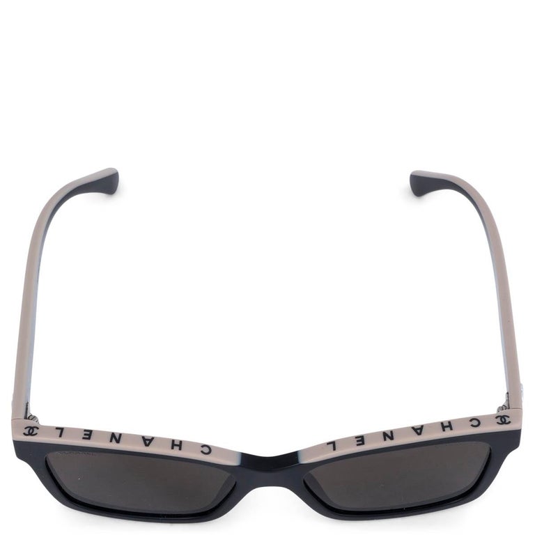 CHANEL black & beige 5417 SQUARE Sunglasses