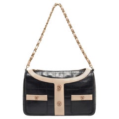 Chanel Black/Beige Choco Quilted Leather Mademoiselle Jacket Shoulder Bag