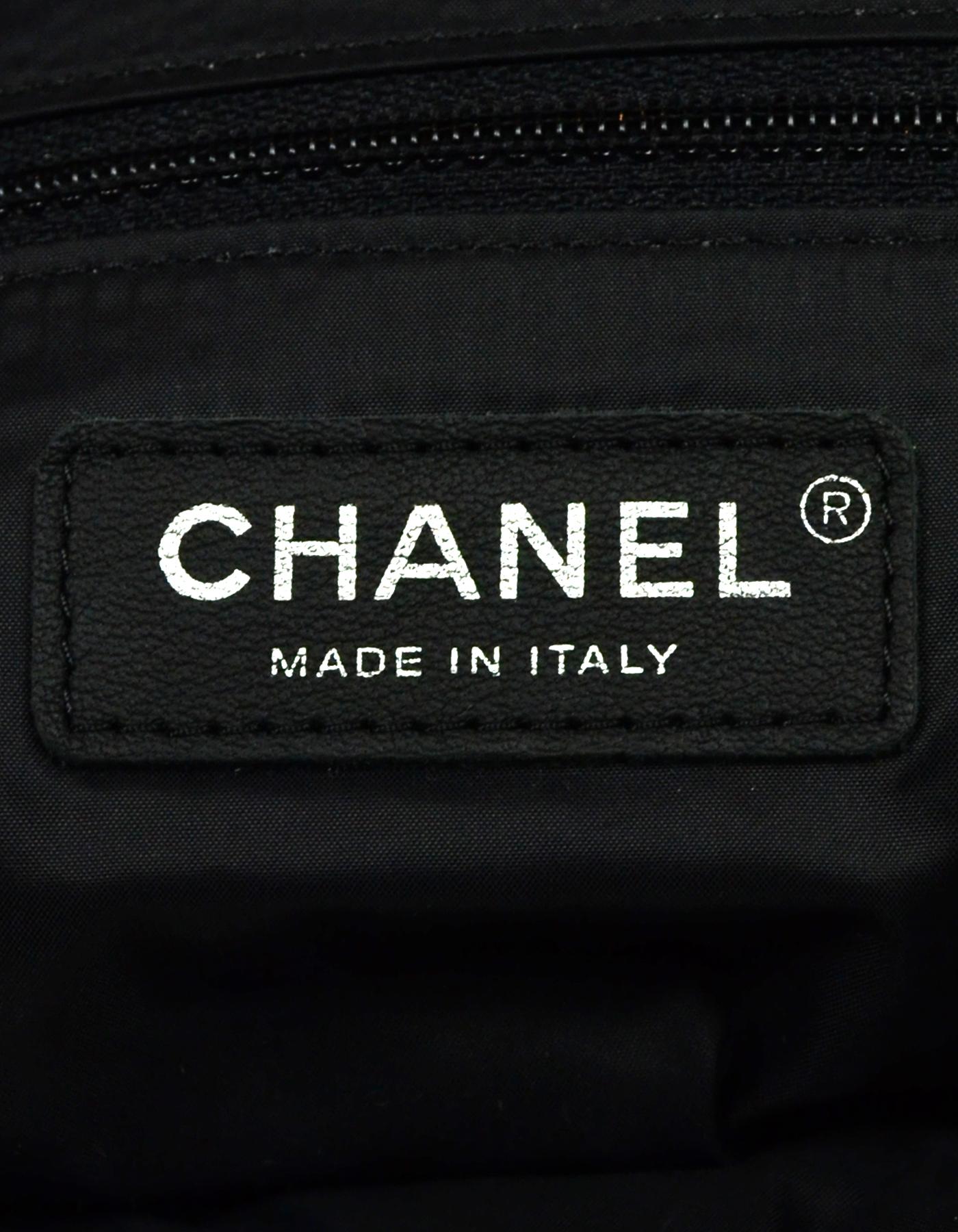 Chanel Black/Beige Ecru Nylon & Shearling Wool Coco Neige Backpack Bag rt. $3800 2