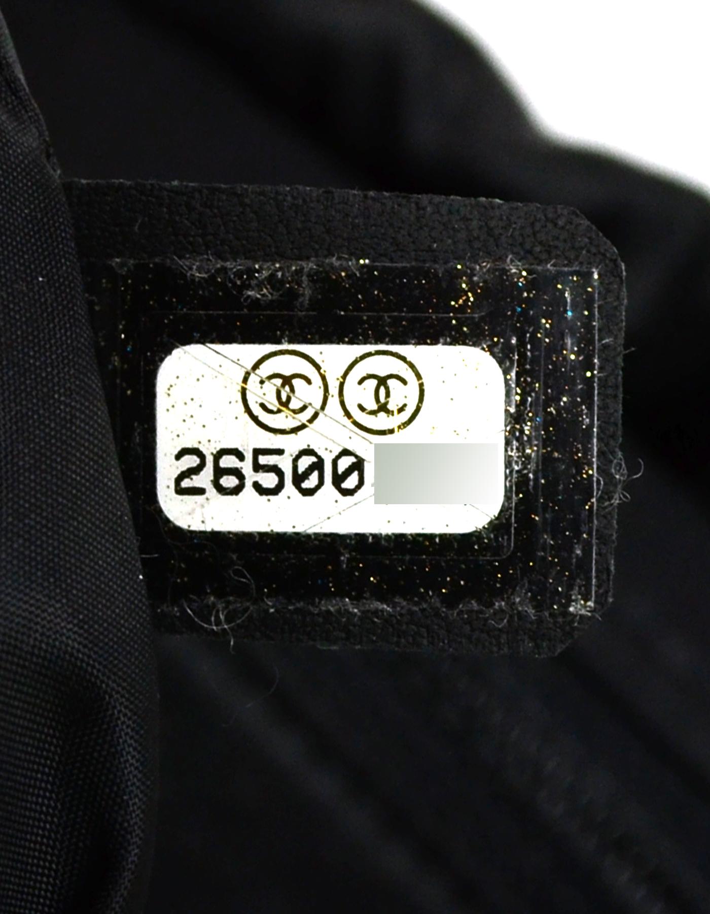 Chanel Black/Beige Ecru Nylon & Shearling Wool Coco Neige Backpack Bag rt. $3800 3