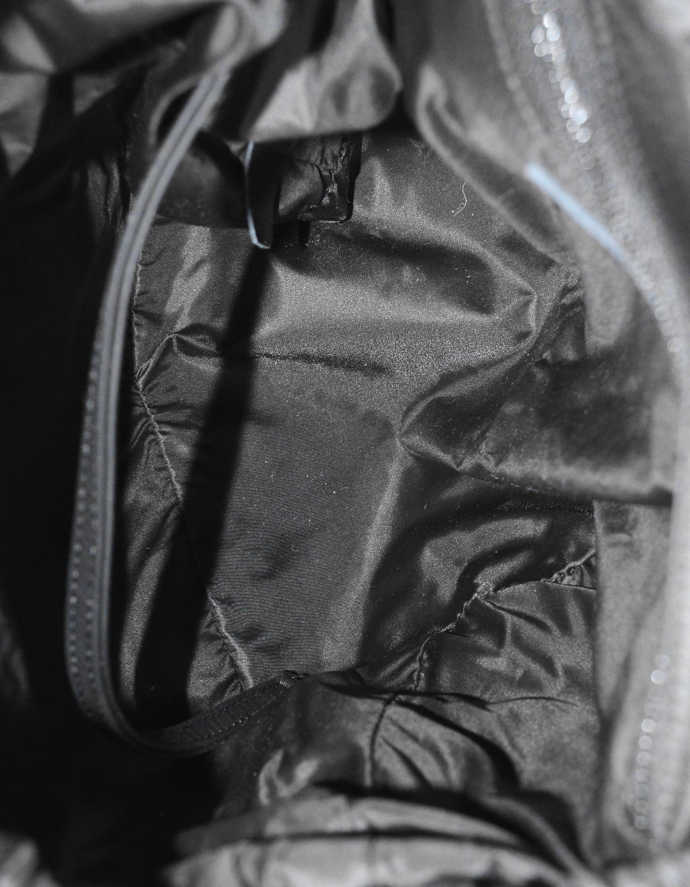 Chanel Black/Beige Ecru Nylon & Shearling Wool Coco Neige Backpack Bag rt. $3800 4