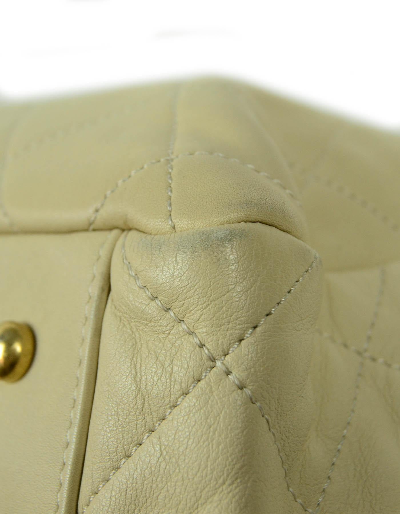 Chanel Schwarz/Beige gesteppte Leder-Tragetasche In-the-Mix mit Riemen 3