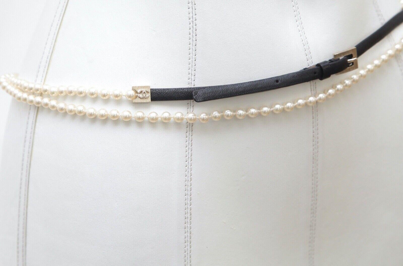 chanel pearl belt