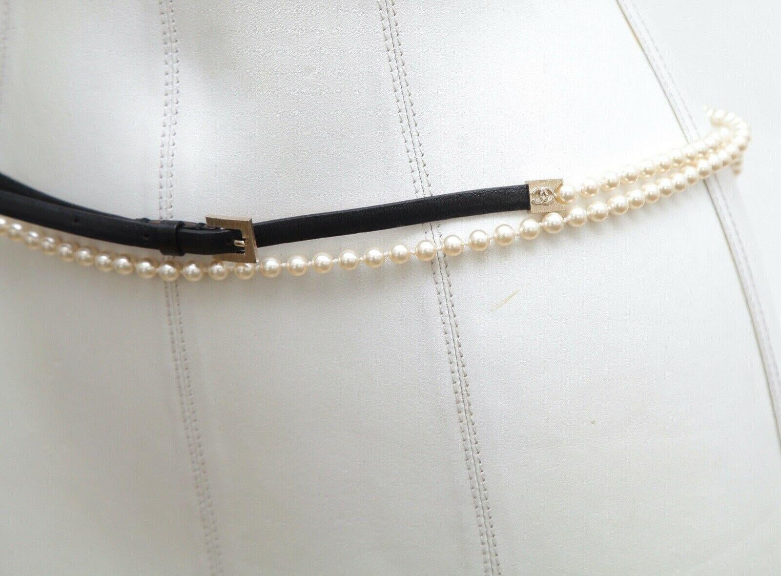 chanel belt pearl