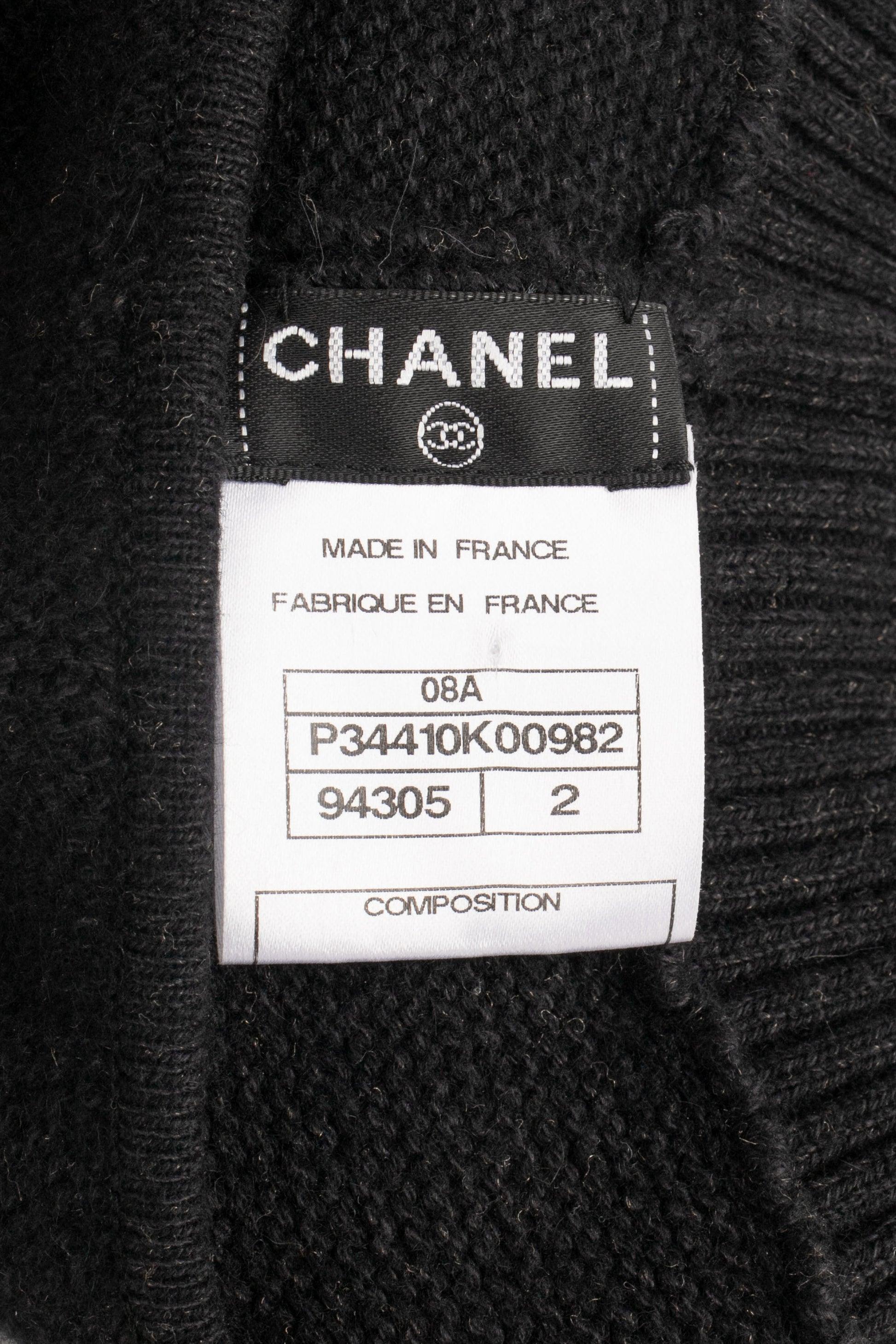 Chanel Black Blended Cashmereberet Hat, 2008 For Sale 2