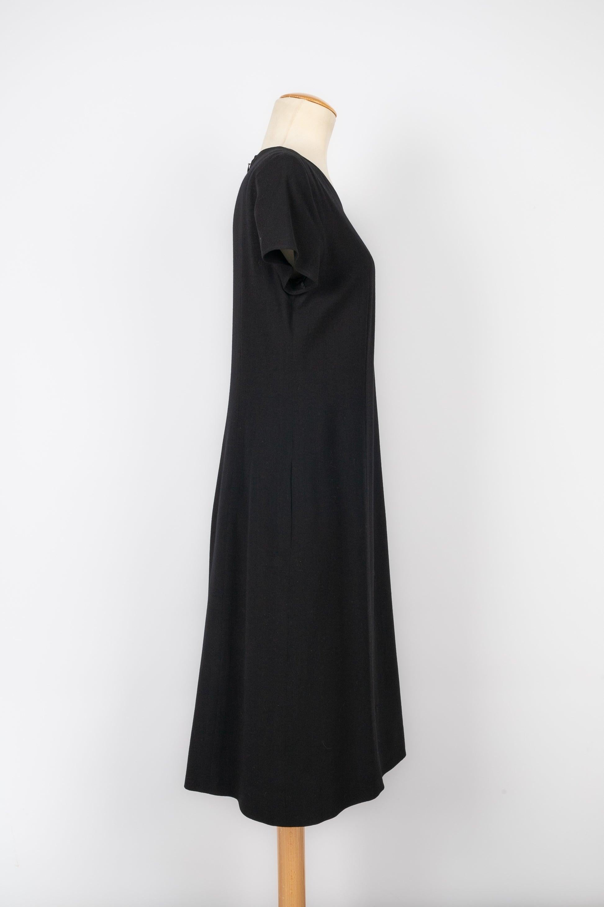 Chanel Schwarzes Kleid aus Wollmischung Damen im Angebot