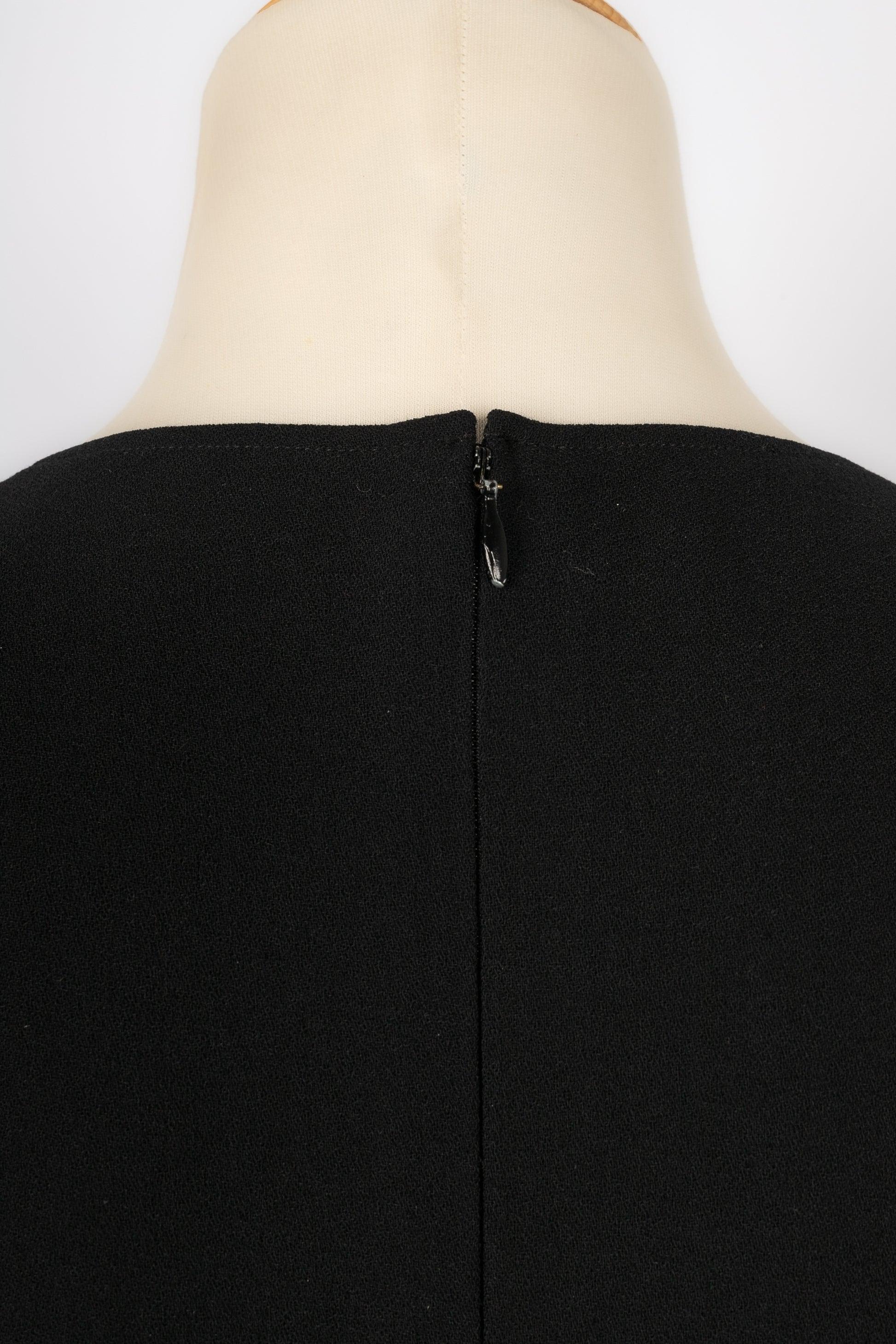 Chanel Schwarzes Kleid aus Wollmischung im Angebot 1