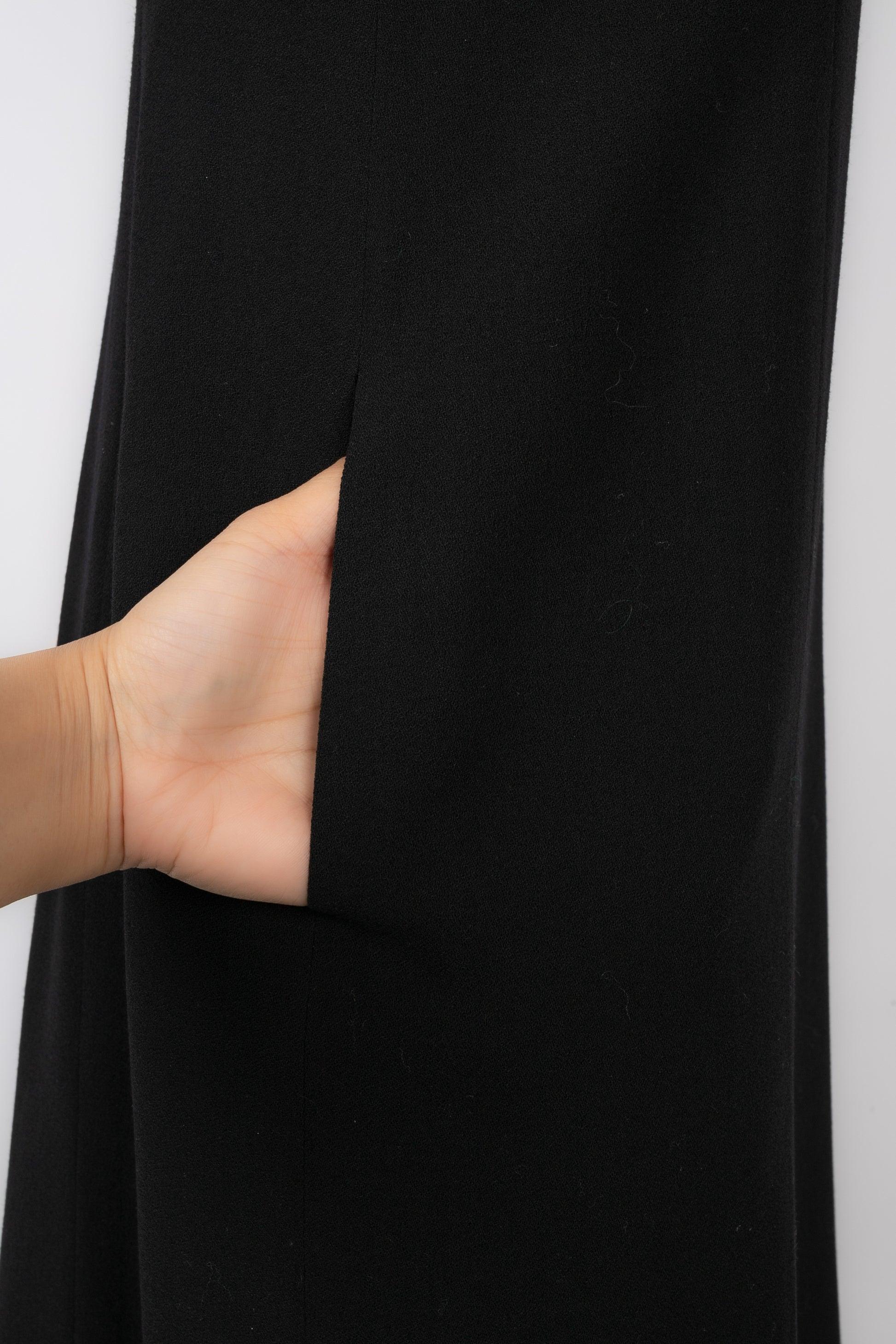 Chanel Schwarzes Kleid aus Wollmischung im Angebot 3