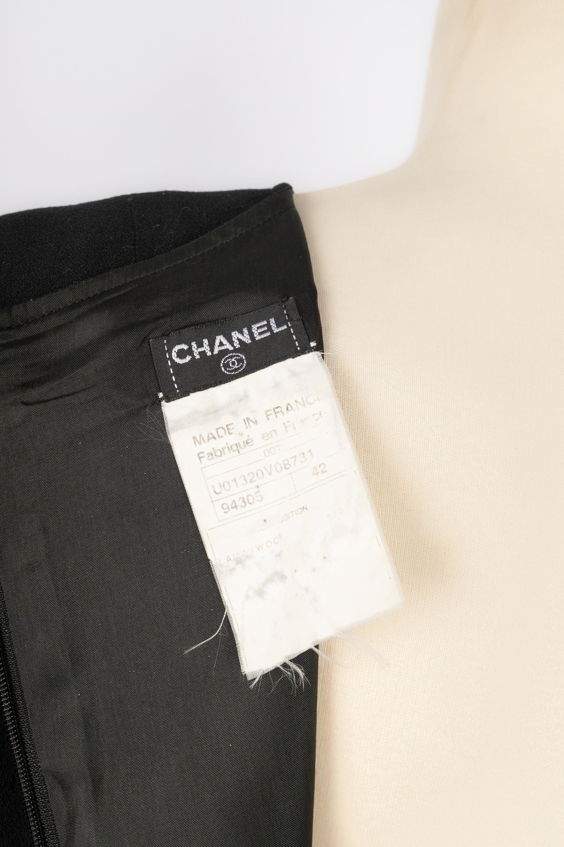 Chanel Black Blended Wool Dress For Sale 4