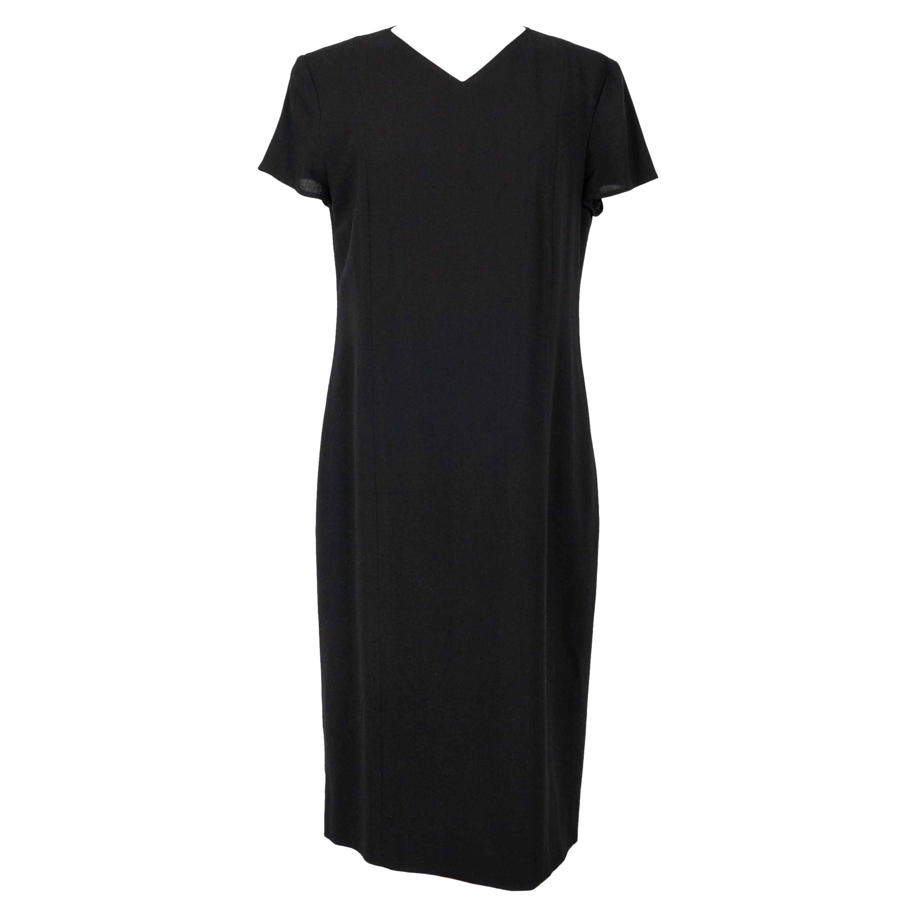 Chanel - Robe en laine mélangée - Noir