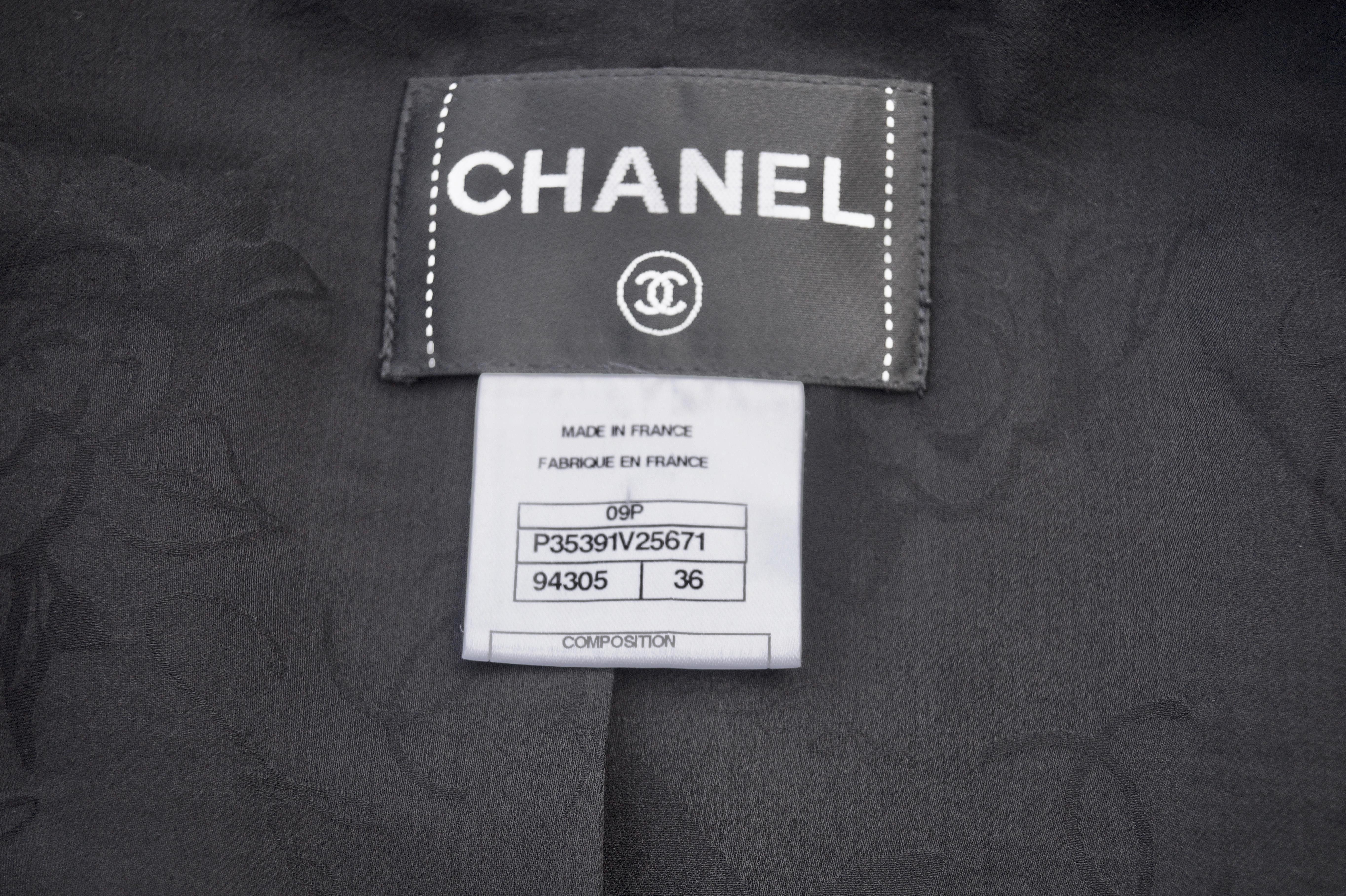 CHANEL  black bolero jacket FR 36 Spring 2009  09P For Sale 4