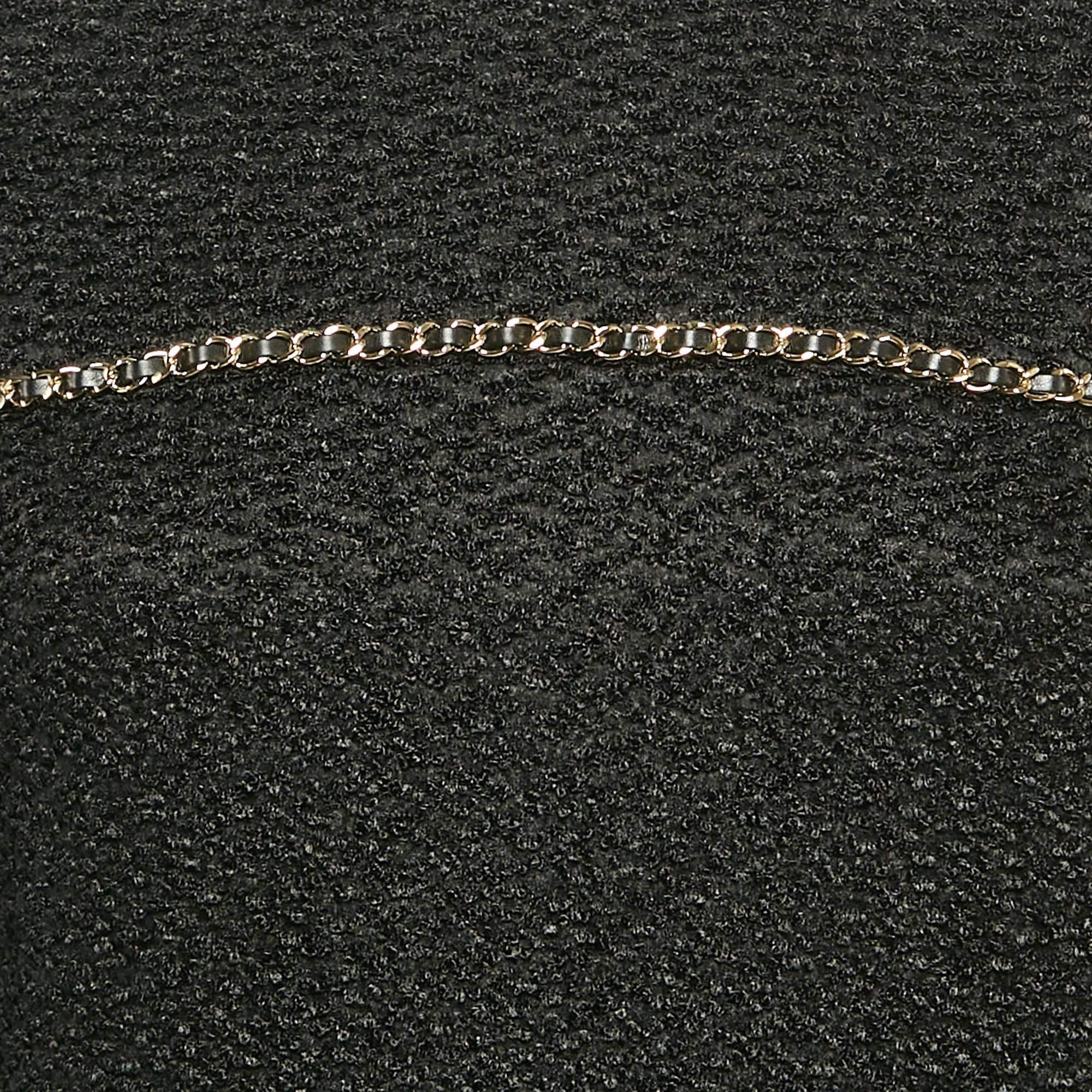 Chanel Black Boucle Chain Detail Mini Dress S In Good Condition In Dubai, Al Qouz 2