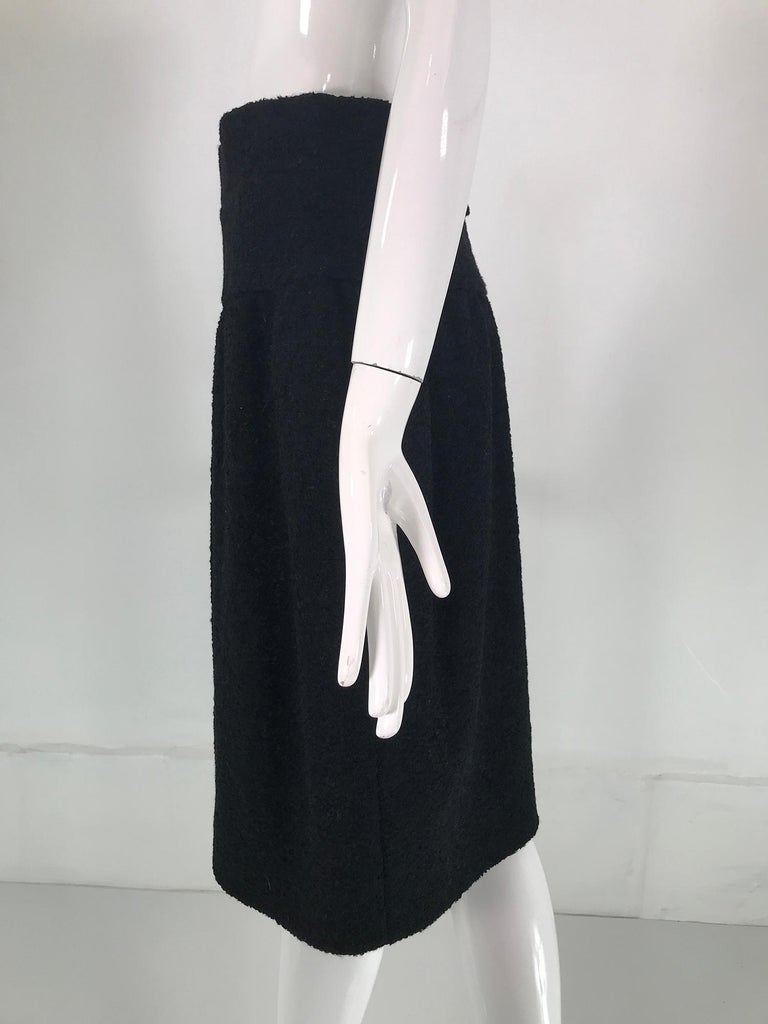 Chanel Black Boucle Hip Yoke Skirt For Sale at 1stDibs