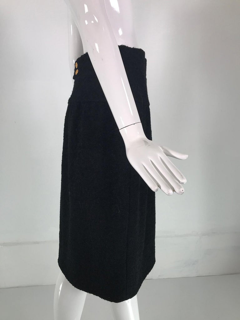 Chanel Black Boucle Hip Yoke Skirt For Sale at 1stDibs