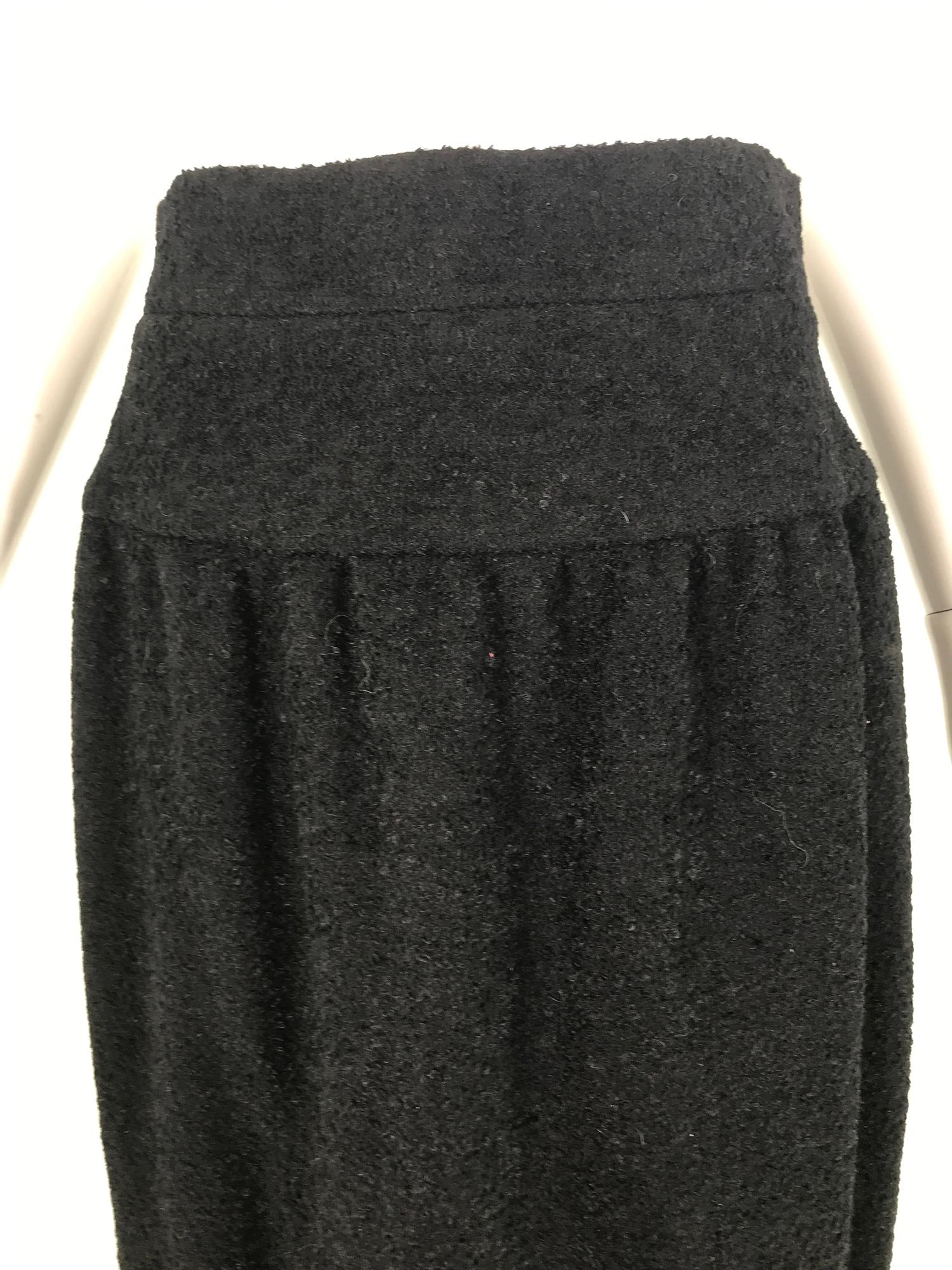 Chanel Black Boucle Hip Yoke Skirt For Sale at 1stDibs black boucle