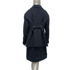 Chanel Black Bouclé Jacket & Dress Set with CC Globe Buttons, FR 48