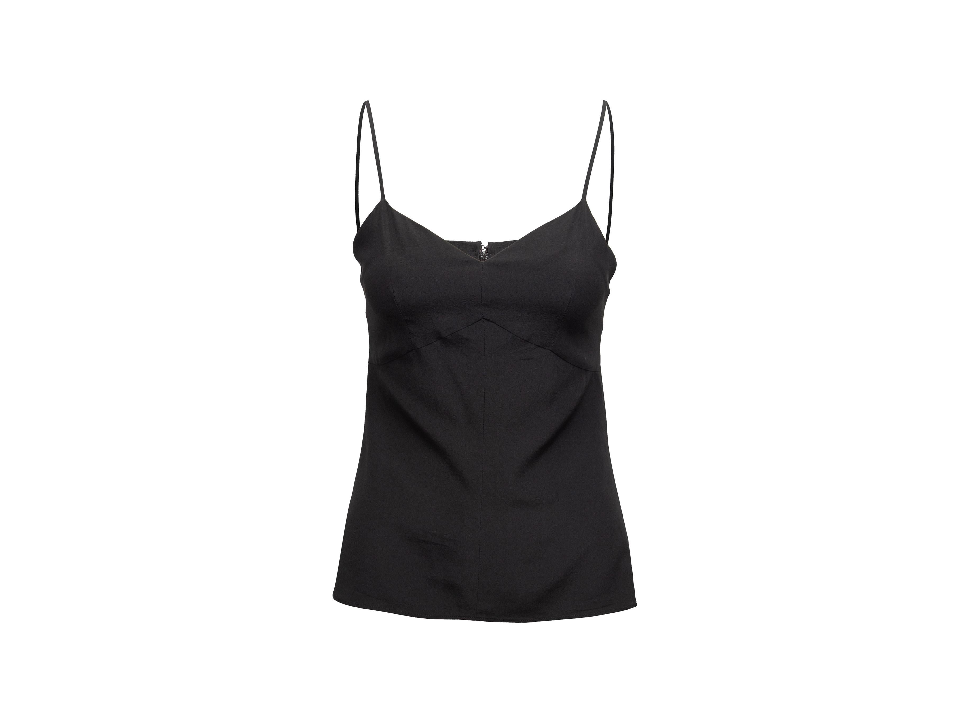 Chanel Black Boutique Silk Camisole In Excellent Condition In New York, NY