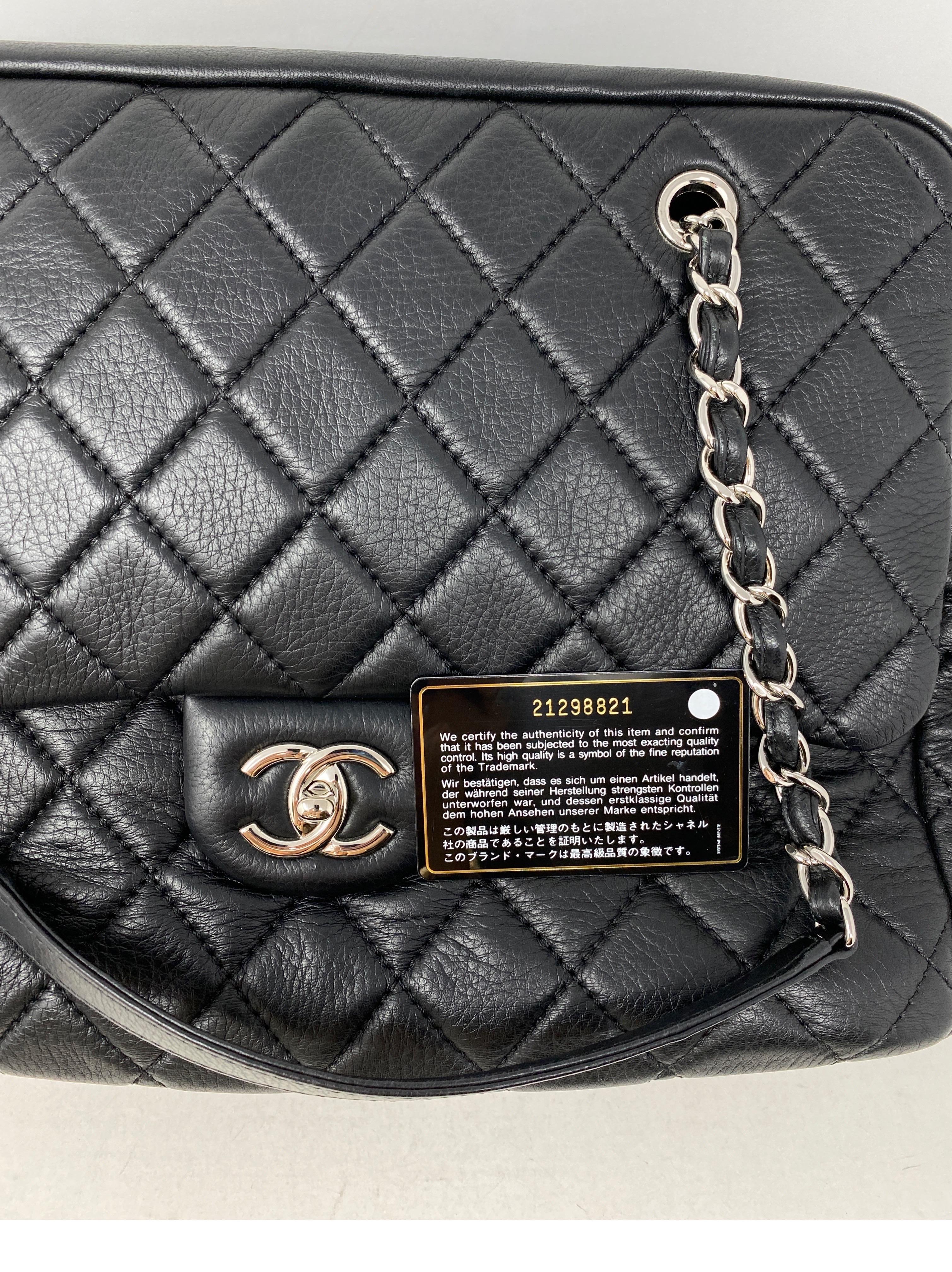 Chanel Black Bowler Tote Bag 11