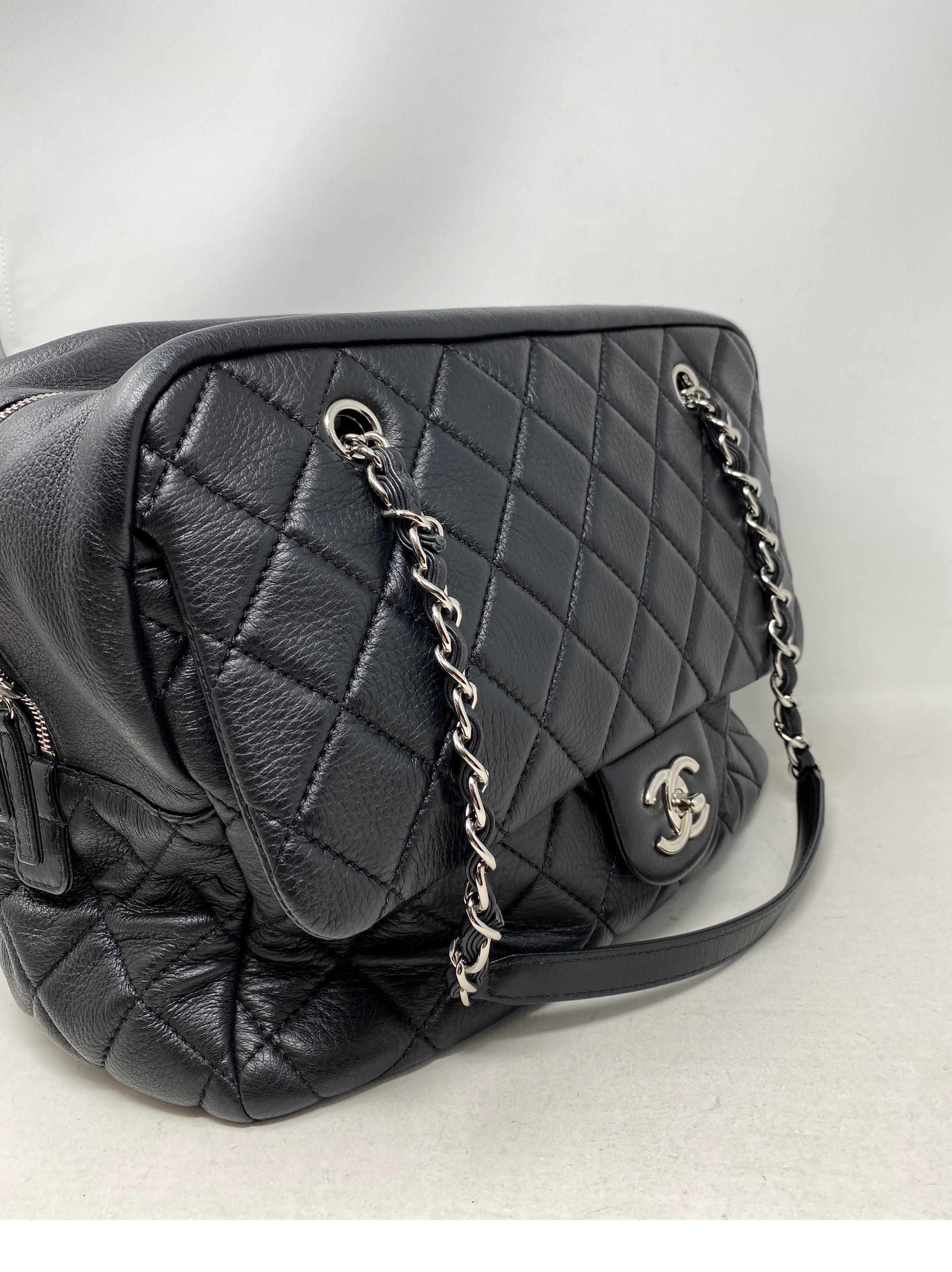 Chanel Black Bowler Tote Bag 1