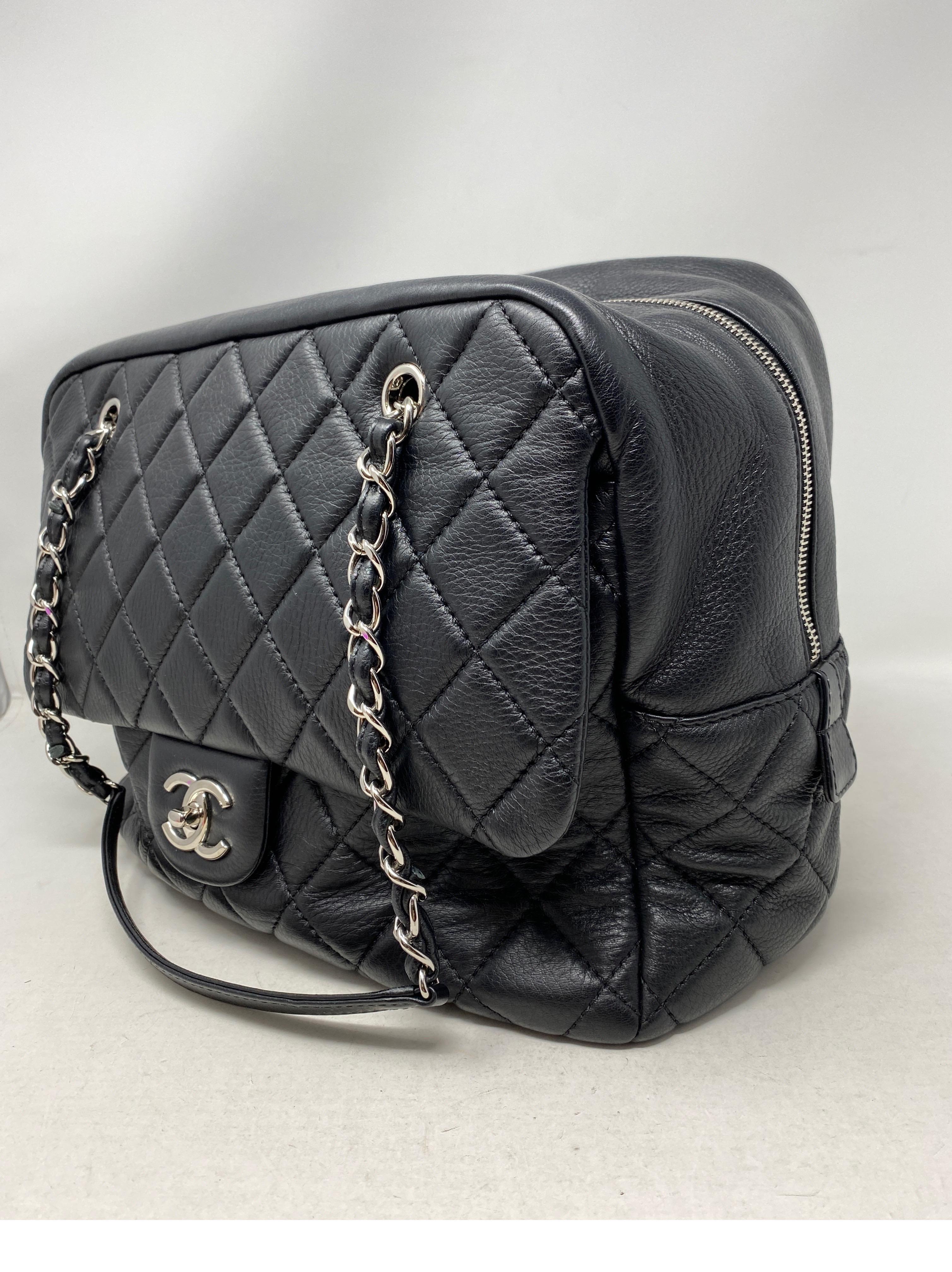 Chanel Black Bowler Tote Bag 3