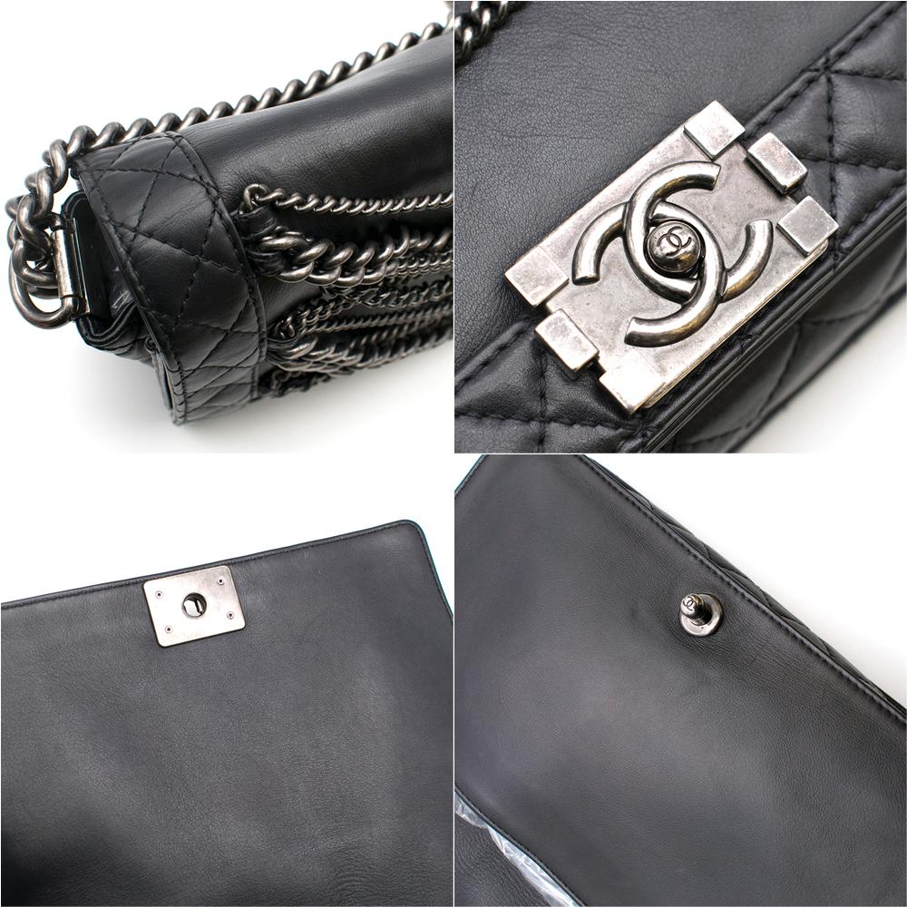 Women's or Men's Chanel Black Boy Enchained Flap Bag 28cm