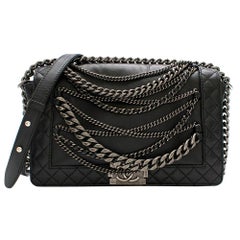 Chanel Black Boy Enchained Flap Bag 28cm