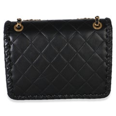 Chanel Black Braided Quilted Calfskin Small My Own Frame Flap Bag
