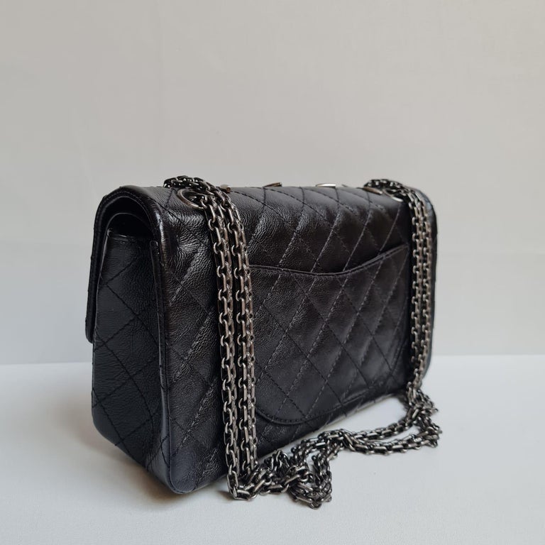 CHANEL, VINTAGE 2.55 FLAP BAG BLACK LAMBSKIN WITH GOLD HARDWARE, CIRCA 1970, Handbags and Accessories, 2020