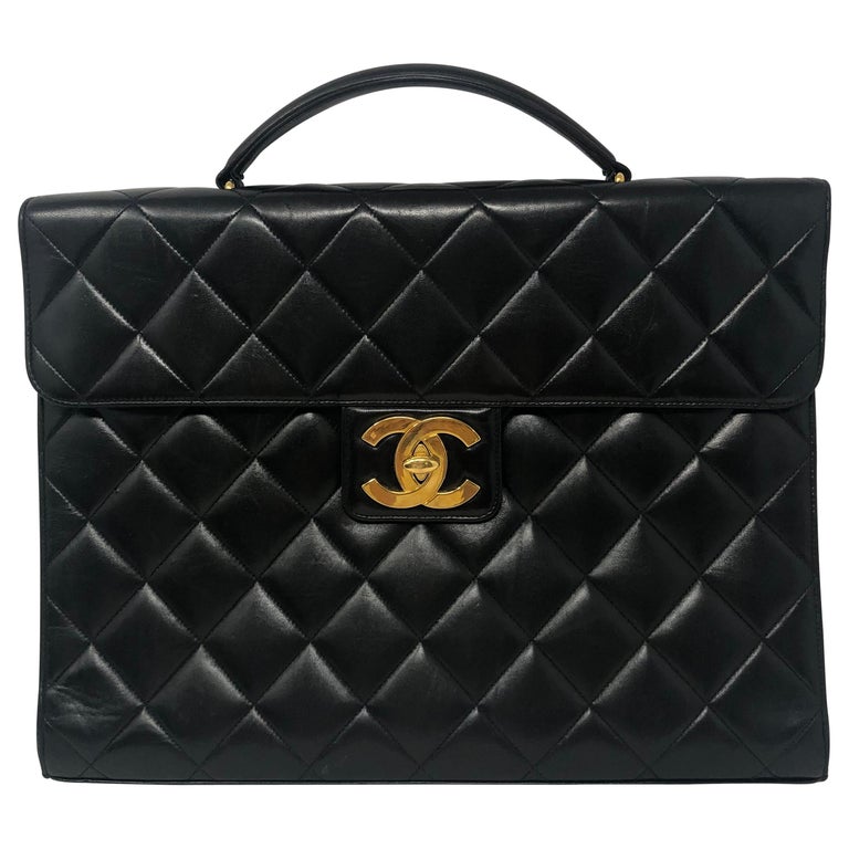 Chanel Black Briefcase at 1stDibs