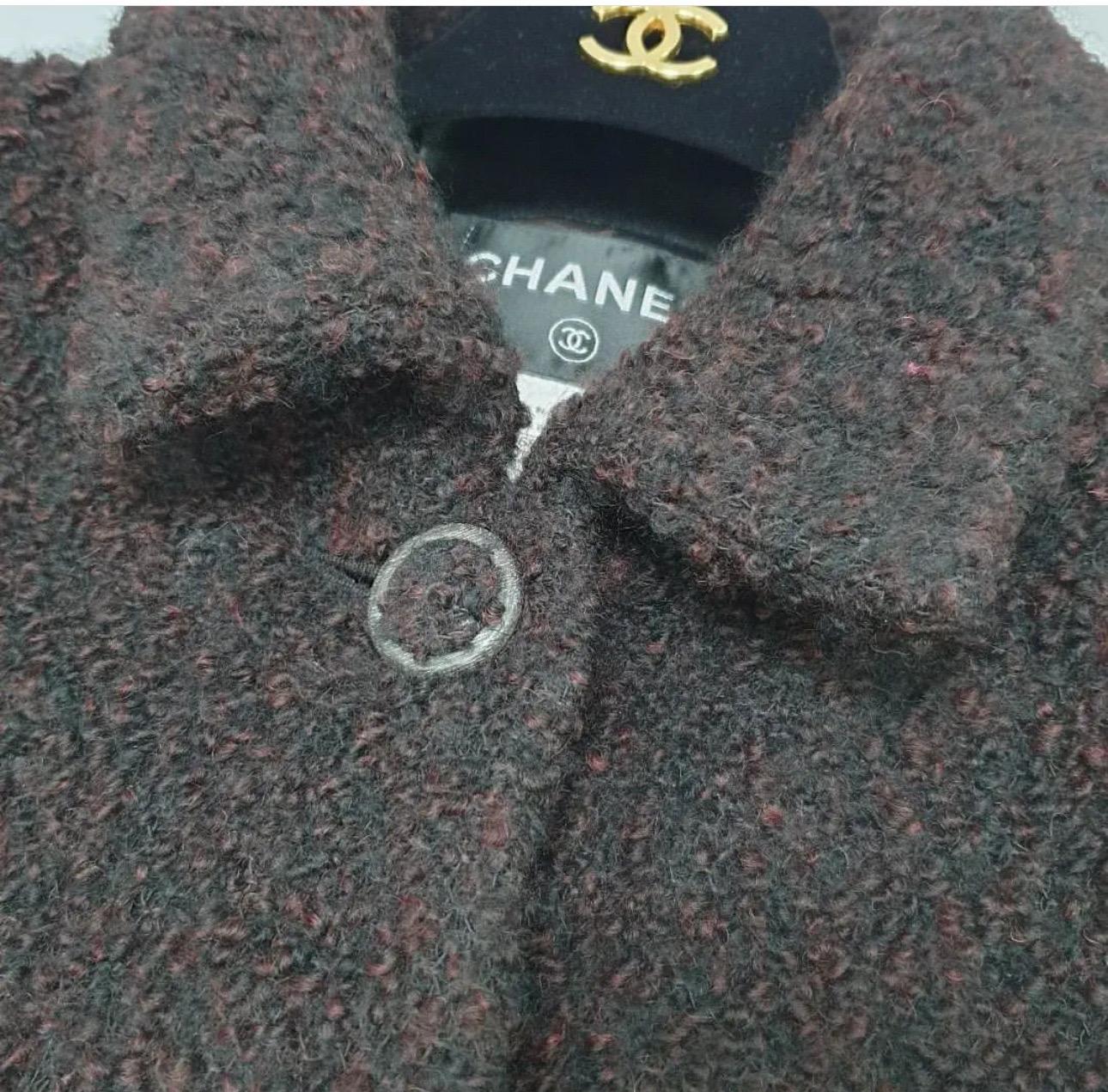 Chanel Black Broun Bouckle Jacket Skirt Suit Set For Sale 2