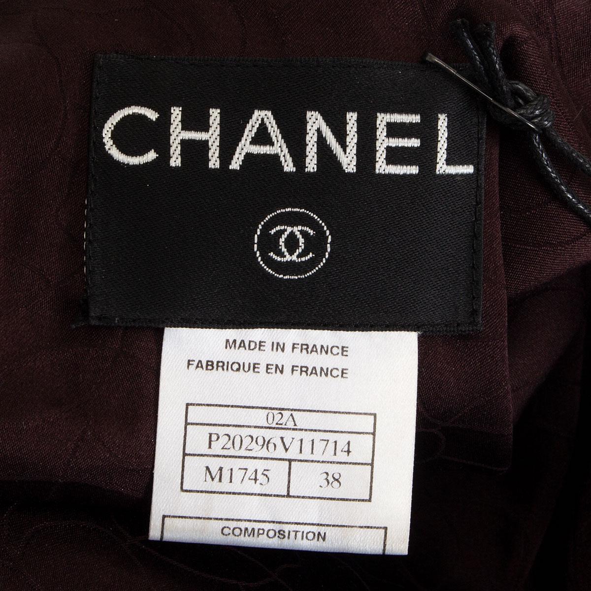 CHANEL black & brown wool KNIT Blazer Jacket 38 S 2