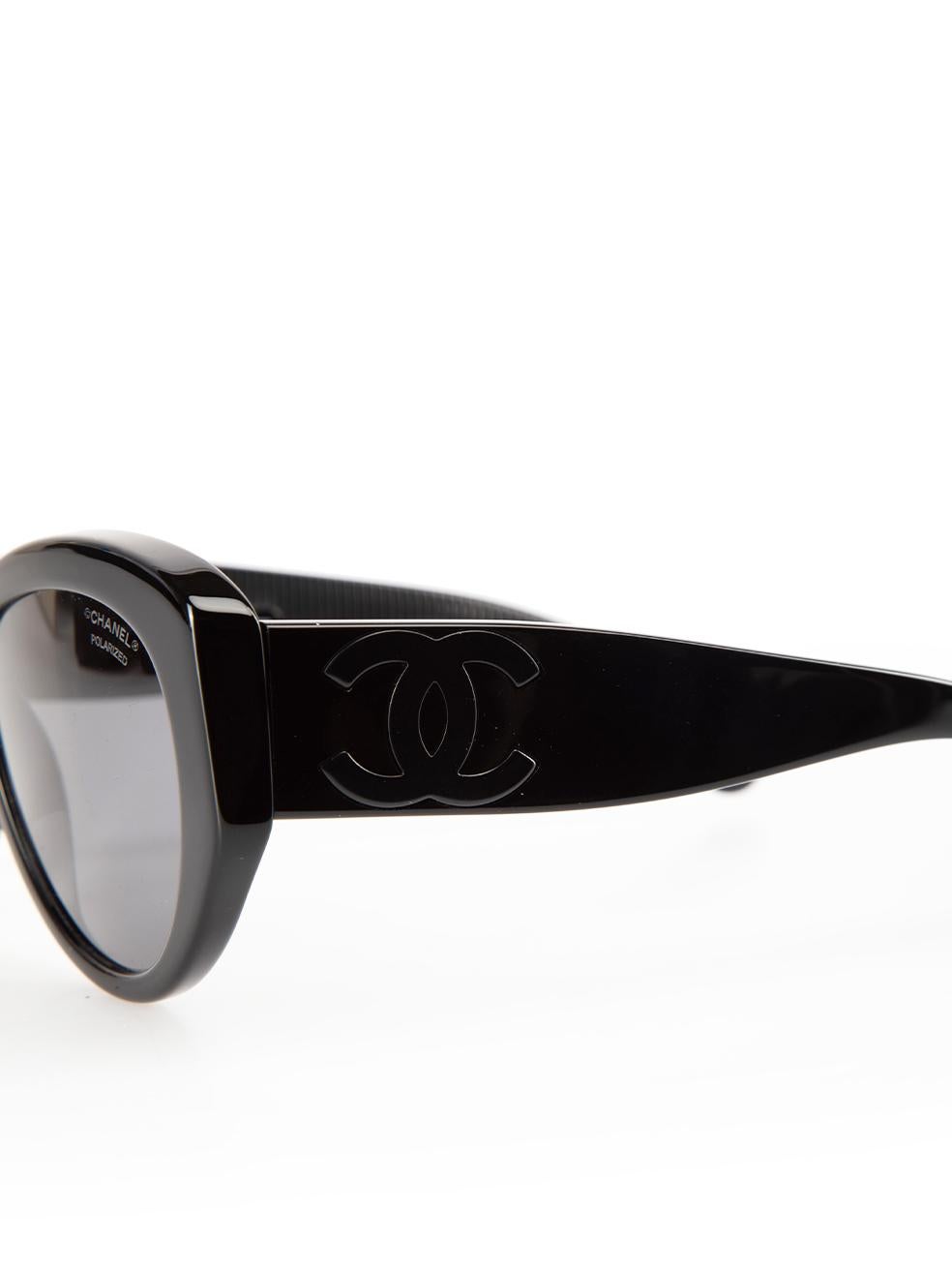Chanel Black Butterfly Frame Sunglasses For Sale 2