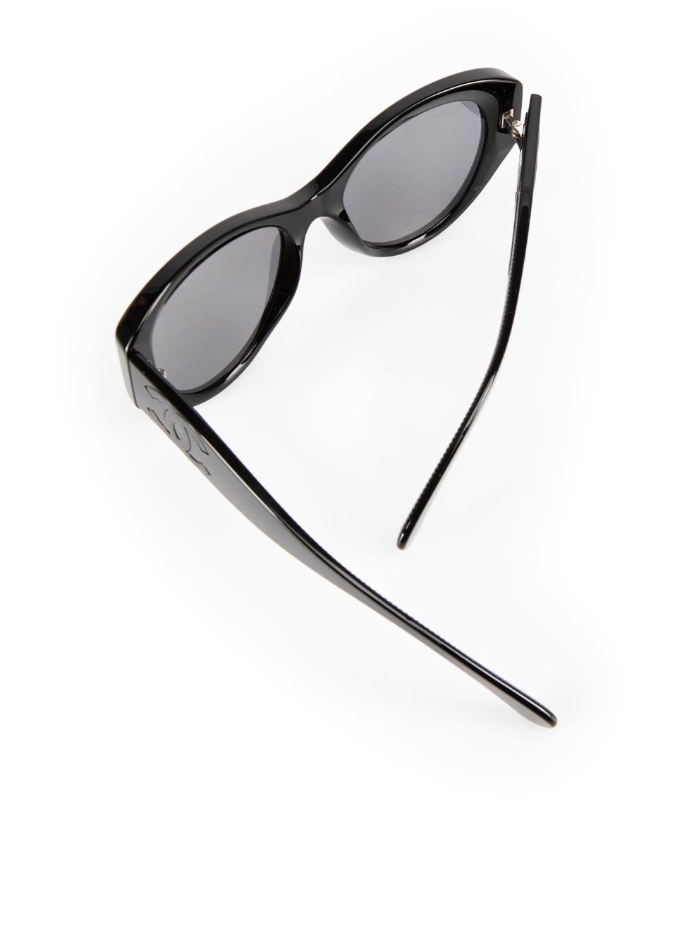 Chanel Black Butterfly Frame Sunglasses For Sale 3