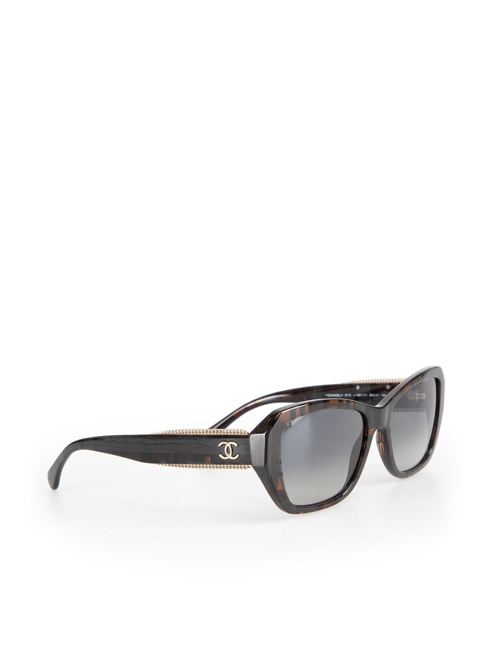 Chanel Black Butterfly Grey Gradient Sunglasses In New Condition For Sale In London, GB