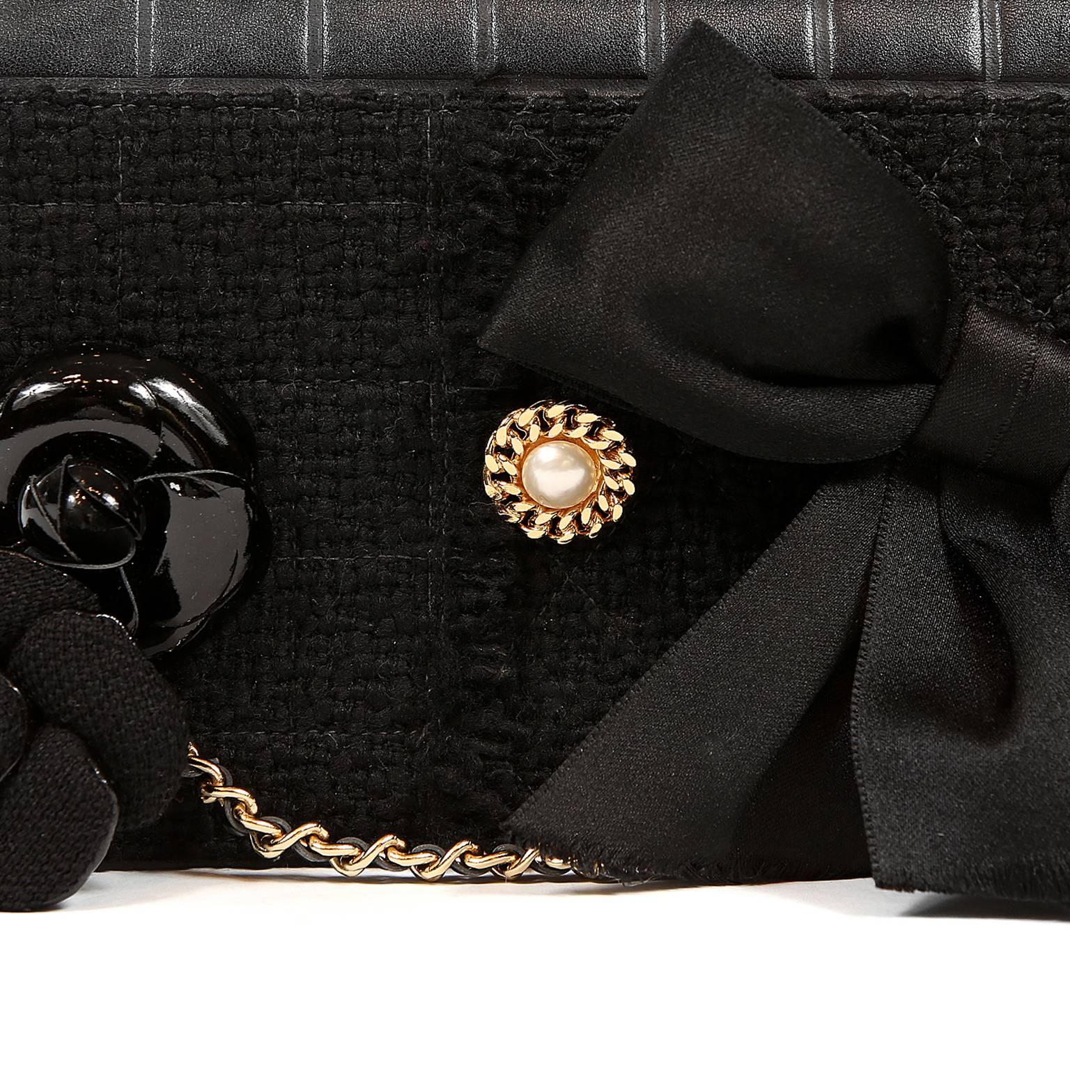 Chanel Black Buttons and Bows Special Edition Flap Bag  1