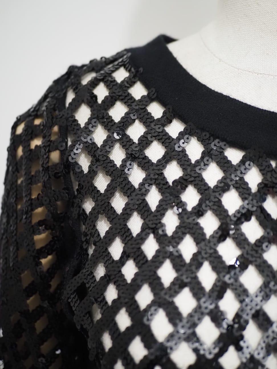 Women's Chanel black cachemire and sequins cardigan For Sale