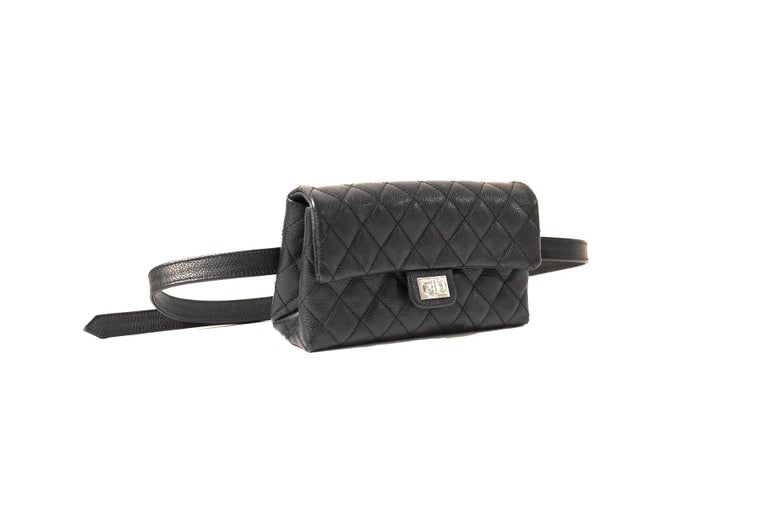 Chanel Black Calfskin 2.55 Reissue Uniform Waist Bag