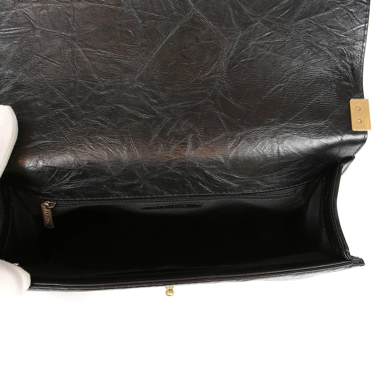 Chanel Black Calfskin Braided Jacket Large Boy Bag 6