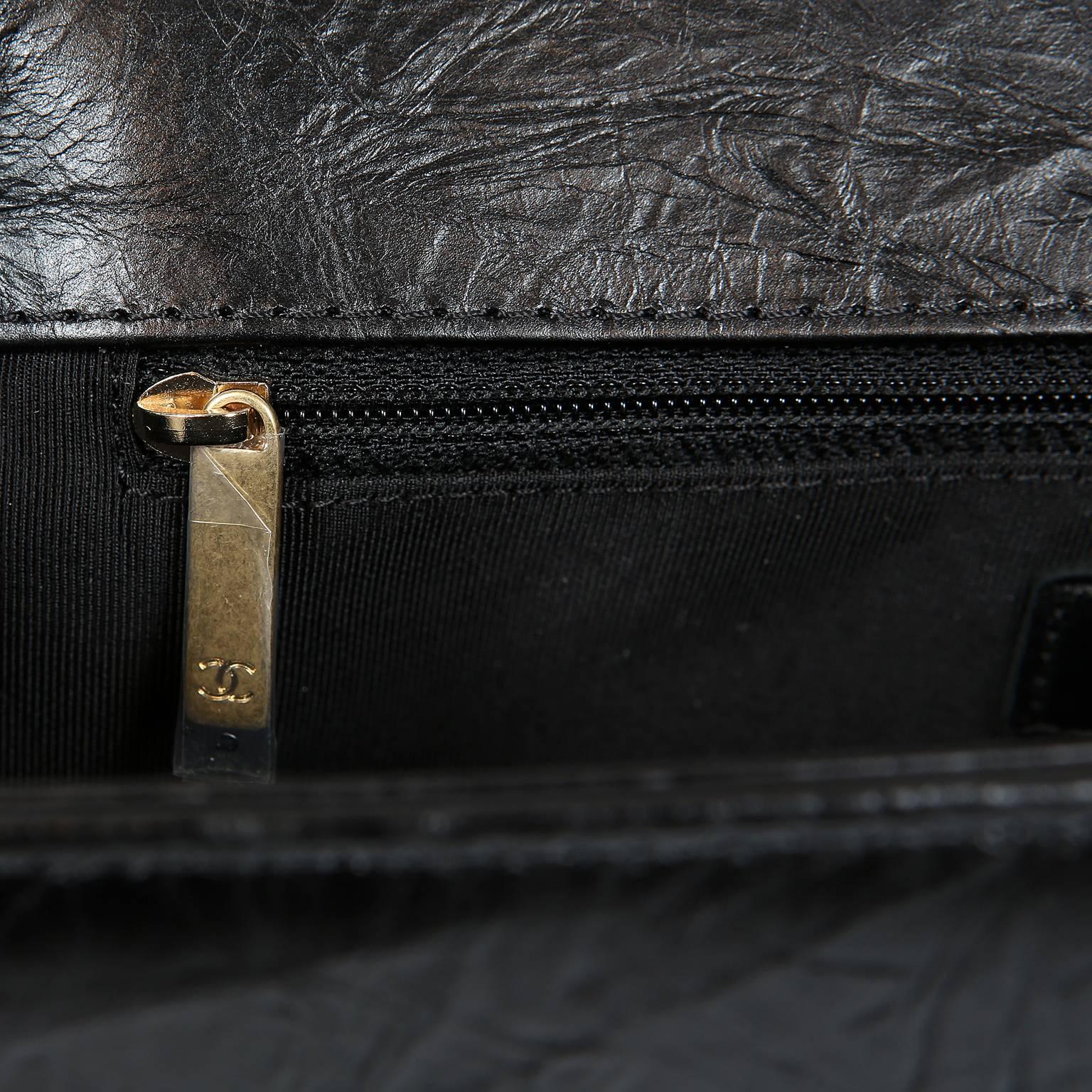 Chanel Black Calfskin Braided Jacket Large Boy Bag 7