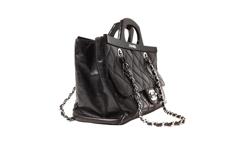 換袋優先🈹 有單Chanel CC shopping Delivery Tote Bag Black classic 黑色袋, 名牌, 手袋及銀包-  Carousell
