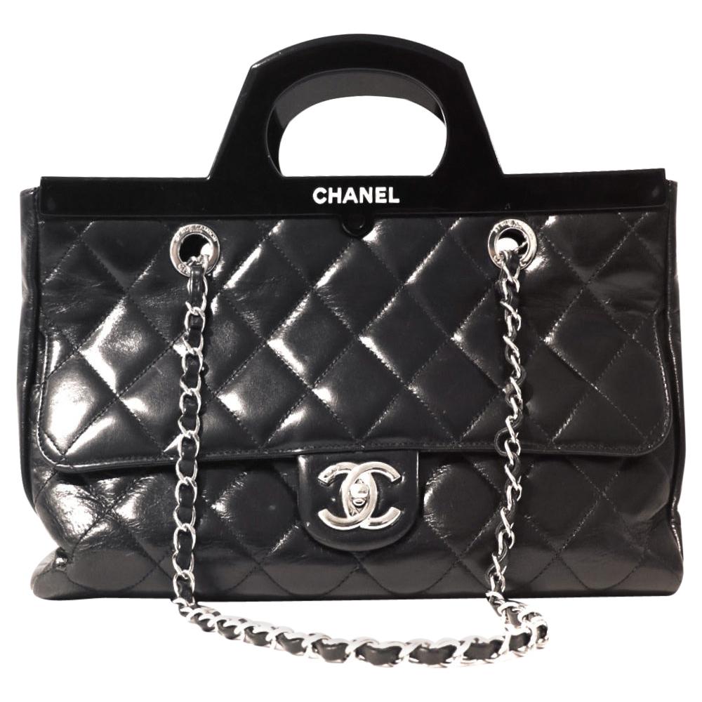 Chanel Black Calfskin CC Delivery Tote at 1stDibs