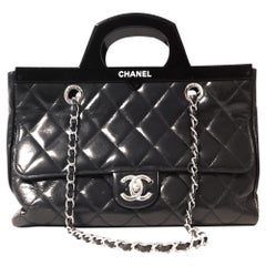 Chanel Black Calfskin CC Delivery Tote