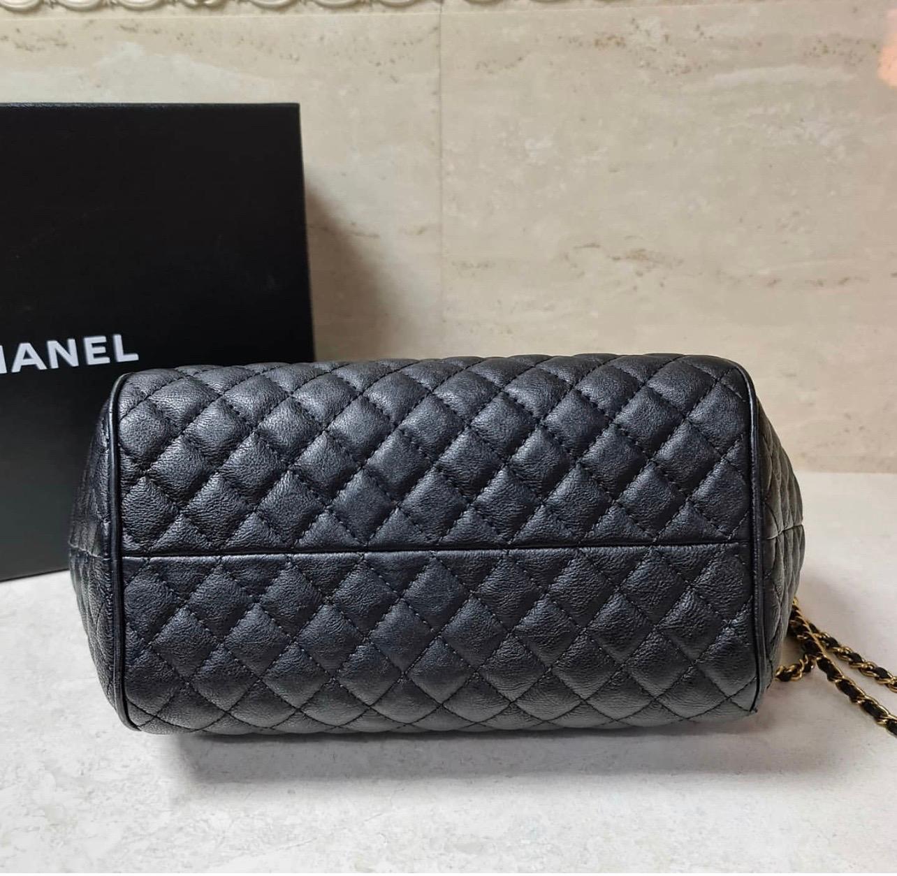 Chanel Black Calfskin Kiss-lock Bag 2