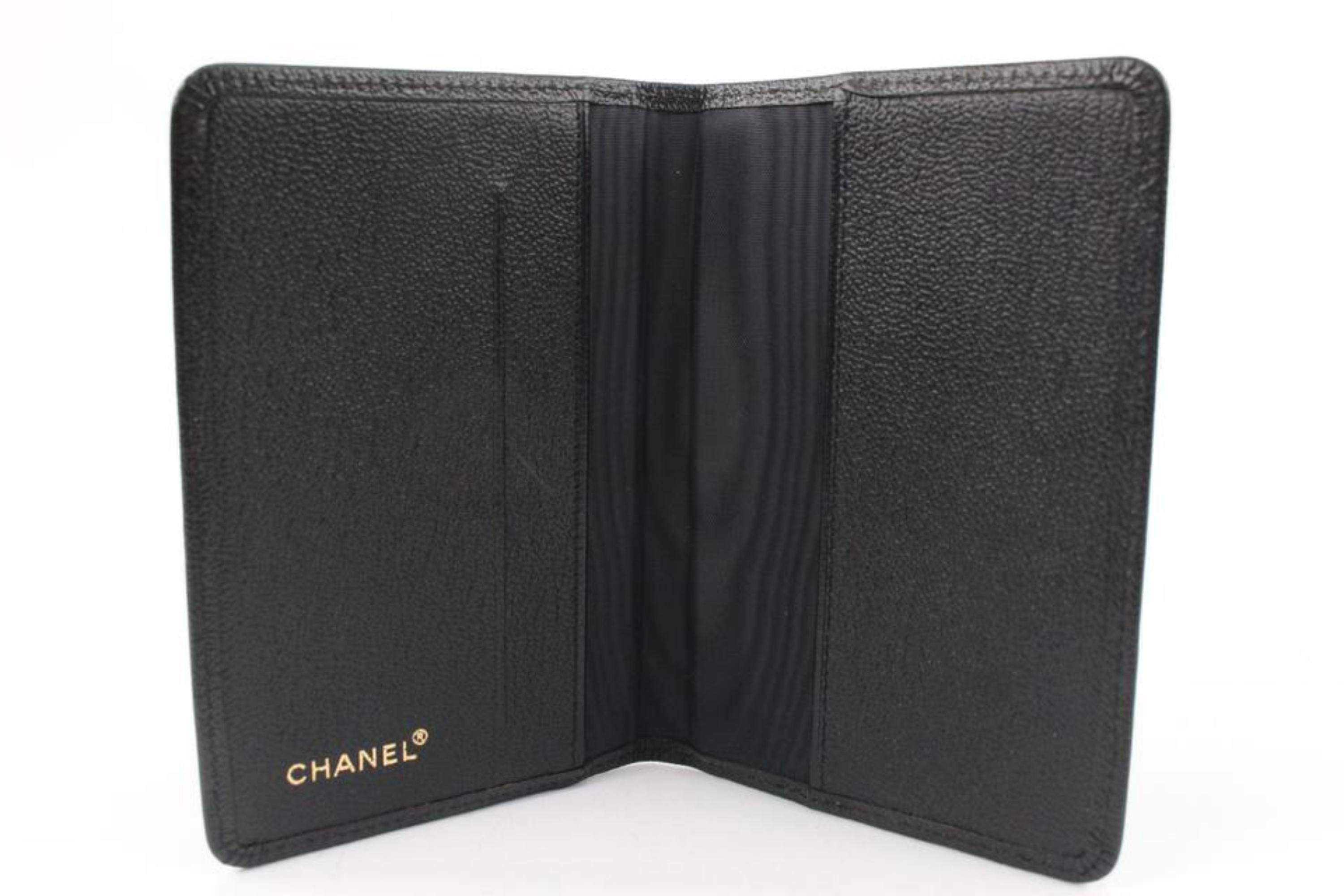 Chanel Black Calfskin Leather CC Card Holder Wallet Case 64ck225s 6
