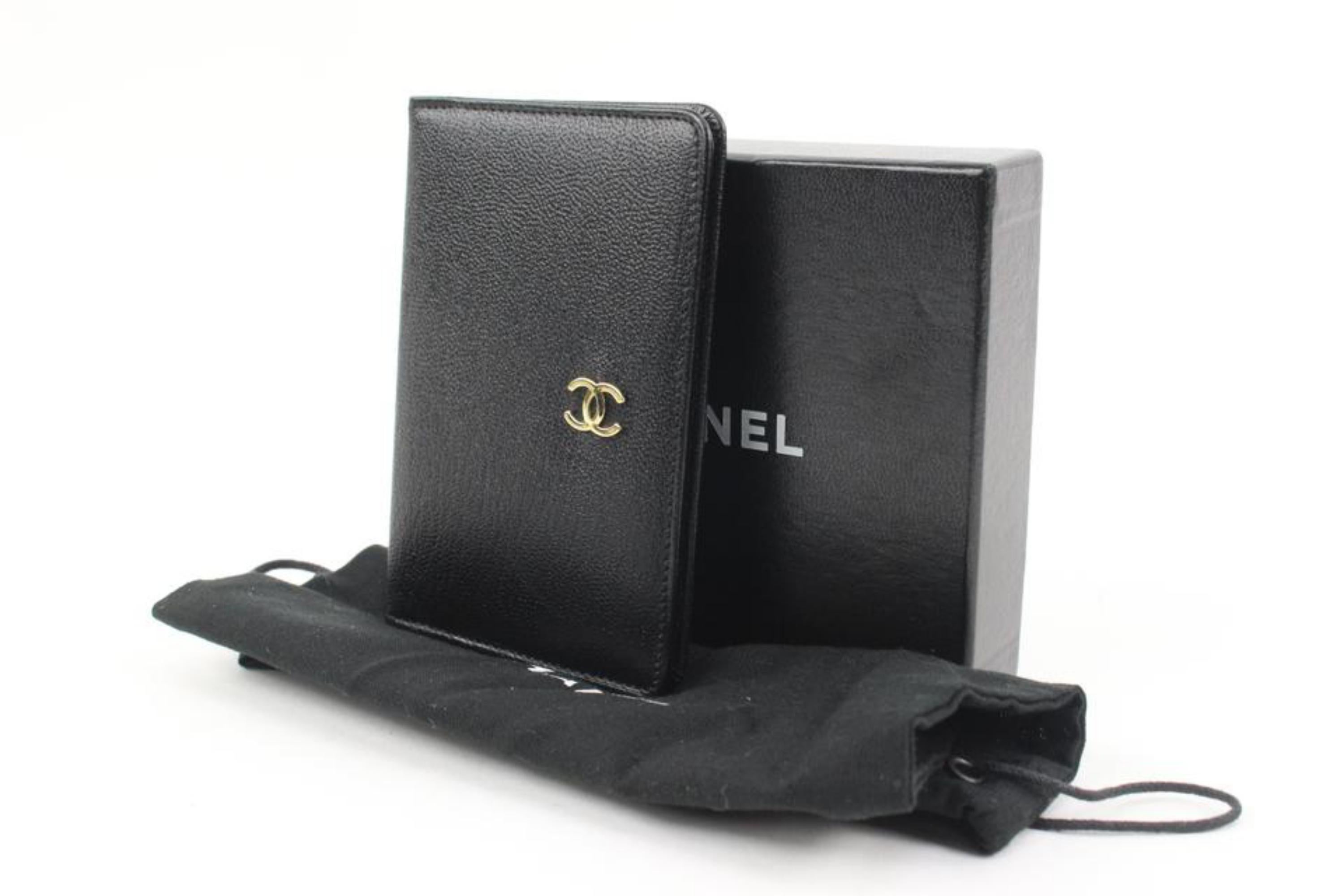 Chanel Black Calfskin Leather CC Card Holder Wallet Case 64ck225s 7